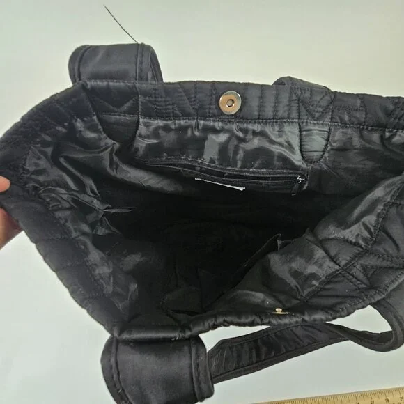 Kenneth Cole Reaction Black Quilted Nylon Tote Bag - Picture 5 of 11